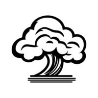storm icon or modern line symbol. line art and icon design with bold outline. Black and white Pixel Perfect minimalistic symbol isolated white background. Silhouette simple thin sign vector