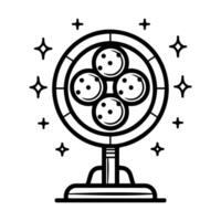 lottery icon or modern line symbol. line art and icon design with bold outline. Black and white Pixel Perfect minimalistic symbol isolated white background. Silhouette simple thin sign vector