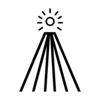beam icon or modern line symbol. line art and icon design with bold outline. Black and white Pixel Perfect minimalistic symbol isolated white background. Silhouette simple thin sign vector