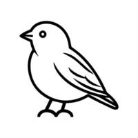 canary icon or modern line symbol. line art and icon design with bold outline. Black and white Pixel Perfect minimalistic symbol isolated white background. Silhouette simple thin sign vector