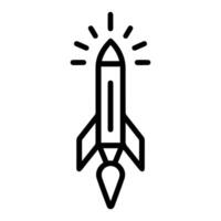 aerial bomb icon or modern line symbol. line art and icon design with bold outline. Black and white Pixel Perfect minimalistic symbol isolated white background. Silhouette simple thin sign vector