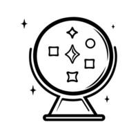 lottery icon or modern line symbol. line art and icon design with bold outline. Black and white Pixel Perfect minimalistic symbol isolated white background. Silhouette simple thin sign vector