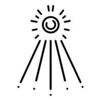beam icon or modern line symbol. line art and icon design with bold outline. Black and white Pixel Perfect minimalistic symbol isolated white background. Silhouette simple thin sign vector