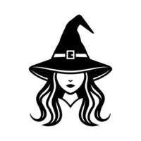 sorceress icon or modern line symbol. line art and icon design with bold outline. Black and white Pixel Perfect minimalistic symbol isolated white background. Silhouette simple thin sign vector