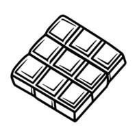 chocolate icon or modern line symbol. line art and icon design with bold outline. Black and white Pixel Perfect minimalistic symbol isolated white background. Silhouette simple thin sign vector