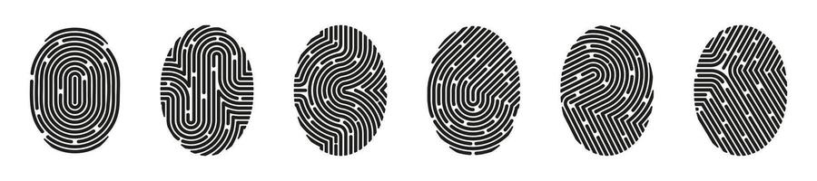 Fingerprint icons. Simple fingerprint icons vector
