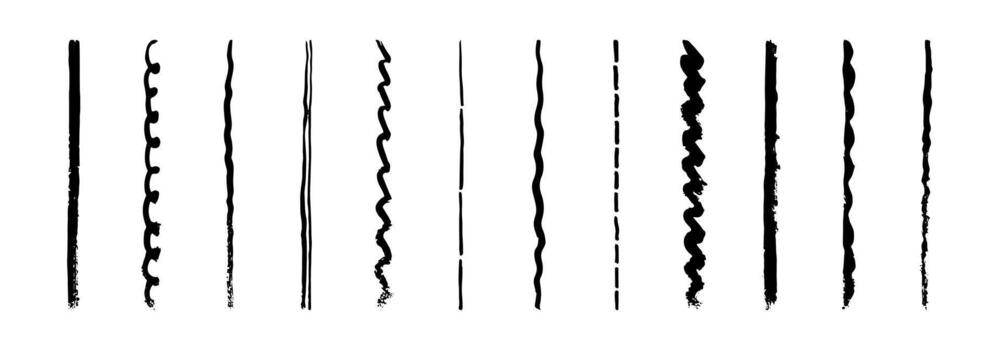 ornamento línea bosquejo estilo colocar. sencillo línea adornos en diferente diseños vector