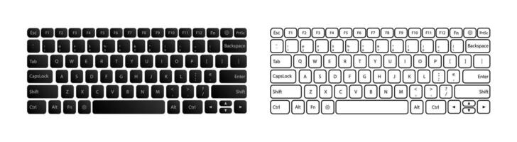 Computer keyboard set vector