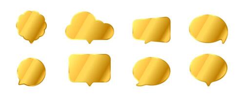 Golden shiny frame set vector