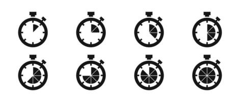 Timer icon set vector