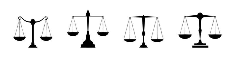 Ancient weights silhouette set vector