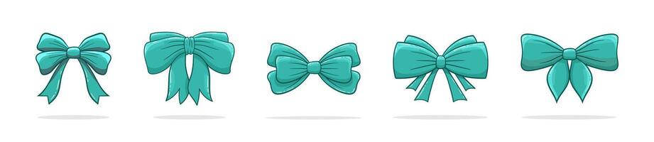 Bowtie icon set vector