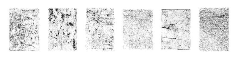 Grunge texture set. Rough grunge textures in different patterns vector