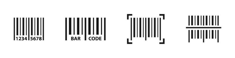 Bar code icon set vector