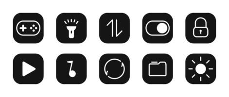 Phone buttons icon set. Icons of different phone buttons vector