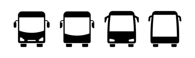 Bus icon set vector