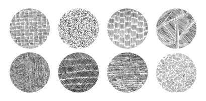 Sketch ornament circles set. Hand-drawn ornament circles in sketch style vector