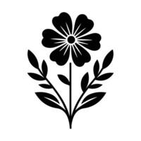 Minimalist Flower Silhouette Design for Creative Use vector