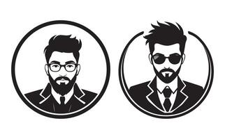 Hipster and Trendy Gentleman Icons for Digital Use vector