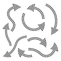 Zigzag arrow stripes design with dotted lines icon vector