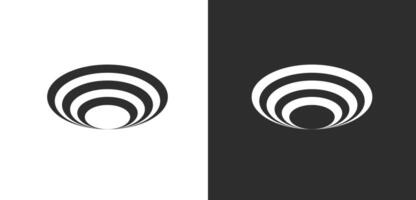 Logo black hole unique design with blank background vector