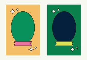 Design template introduce banner with retro style vector
