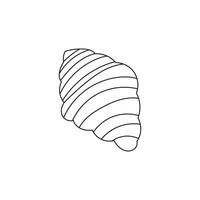 Illustration line sketch croissant unique design with white background vector