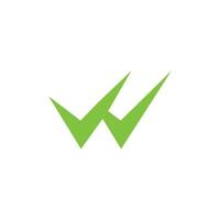 Logo or icon double check green with white background vector