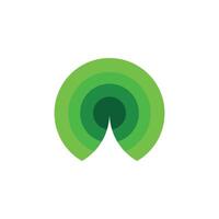 Logo green wave signal arrow with blank background vector
