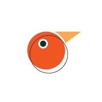Logo head bird unique design with blank background vector