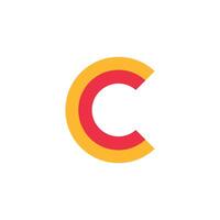 Logo letter C unique design with blank background vector