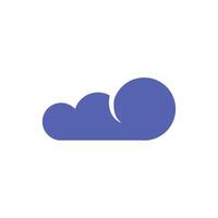 Logo cloud blue unique design with blank background vector