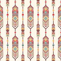 Native American ethnic geometrical pattern. A repeated vertical arrow hanging ornament designed for background, textile prints, fabric texture, wrapping papeer, and other prints vector
