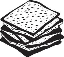 Passover matzos clean simple icon silhouette black vector