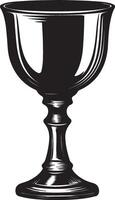 Hammered goblet clean simple silhouette black vector