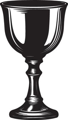Hammered goblet clean simple silhouette black