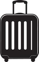 a black and white illustration of a suitcase vector