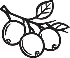 cranberries clean simple icon outline black vector
