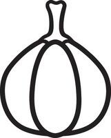 gourd clean simple linear outline black vector
