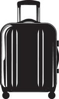 black and white illustration of a suitcase vector