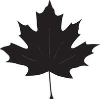 Autumn leaf clean simple icon silhouette black vector