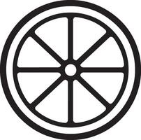 slice lemon clean simple icon outline black vector
