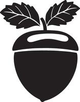 acorn clean simple icon silhouette black vector