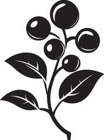 cranberries clean simple icon silhouette black vector