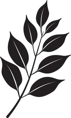 ash leaf clean simple icon silhouette black