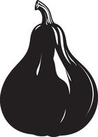 gourd clean simple silhouette black vector
