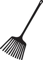Rake clean simple icon silhouette black vector