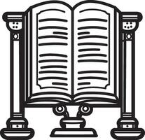 torah open clean simple icon outline black vector