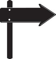 a black and white sign pointing in one direction vector