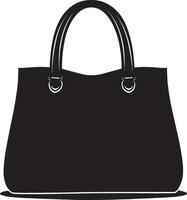 a black handbag on a white background vector